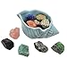 15 Colors Energy Crystals and Healing Stones Assorted Bulk Raw Crystals 1-1.5inches Large Gemstones for Tumbling, Reiki,Wicca,Chakra (Color C)