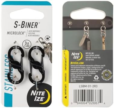 Nite Ize LSBM-01-2R3 S-Biner Micro Lock, Black, 2-Pack — view 7