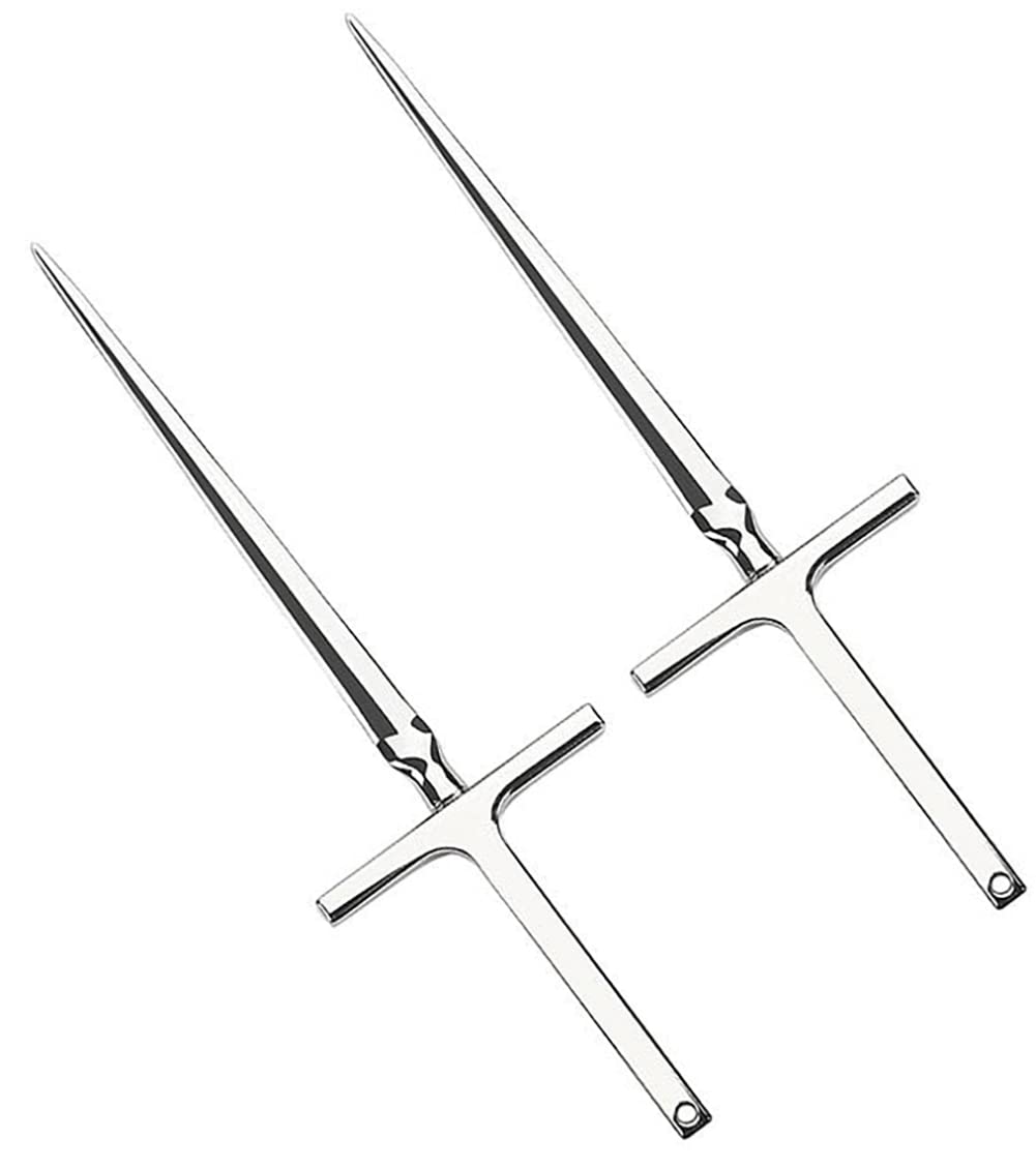 BANCHELLE Letter Opener Envelope Slitter Envelope Opener (Silver, 9.06 × 2.68 × 0.28 inches, 2 PCS)