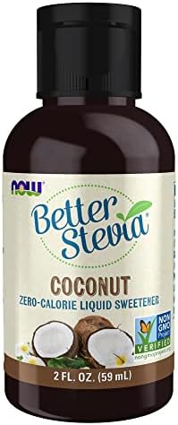 NOW Foods, Better Stevia, Liquid Zero-Calorie Sweetener, Coconut Flavor, Low Glycemic, Certified Non-GMO, 2-Ounce