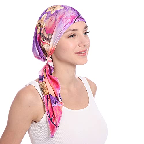 SONZECRLEE Chemo Couvre-chef d'été pour femme - Bandana élastique et foulard avec motifs colorés pour femme, 11, taille unique
