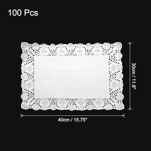 Napperons jetables rectangulaires 30x40cm en papier blanc de table - 3
