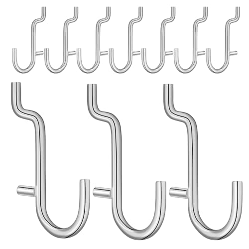 Crochets robustes en acier inoxydable pour panneau perforé (lot de 10) - 2
