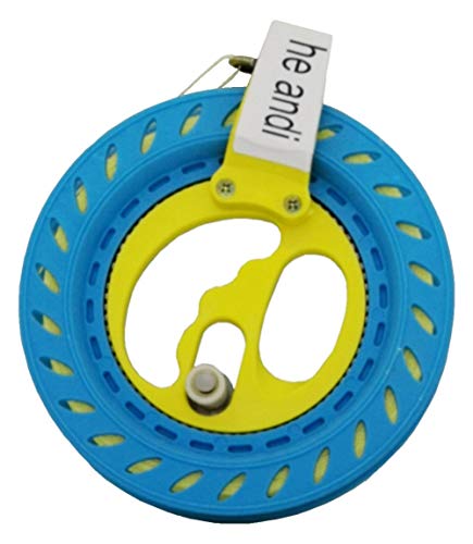 he andi 6.3 inch Professional Outdoor Kite Line Winder Winding Reel Grip Wheel with Flying Line String Flying （Blue）
