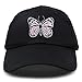 DALIX Pink Butterfly Hat Cute Womens Gift Embroidered Girls Cap in Black