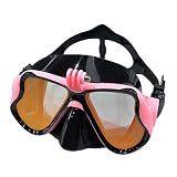 TOOYFUL Máscara de Buceo Unisex Gafas de natación Montaje de cámara Gafas de Buceo de Silicona para esnórquel, H