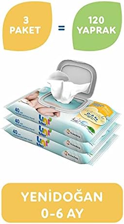 Uni Baby Yenidoğan Islak Mendil 3*40 Yaprak - Görsel 2