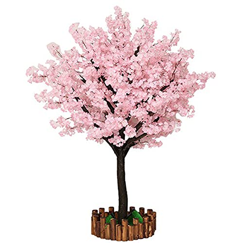 Rose Fleur Artificielle Fleur De Cerisier Arbre De Fleurs De Soie Artificielle Fleurs De Cerisier Arbres Décoration De La Maison Faux Arbres Intérieur Mariage en Plein Air,1.5 * 1M Cover