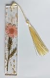 5.5x1 inch Flower Handmade Bookmark Resin Floral with Dried Flowers… (Pink Daisy)