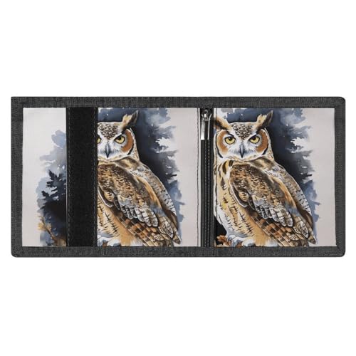 Owl Trifold Wallet for Men - Money Clip Slim Wallets with Multiple Card Slots Minimalist Small Front Pocket Wallet for Everyday Carry4