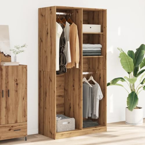 Armario compacto para guardar ropa de madera roble Artisan 100 x 50 x 200 cm 3