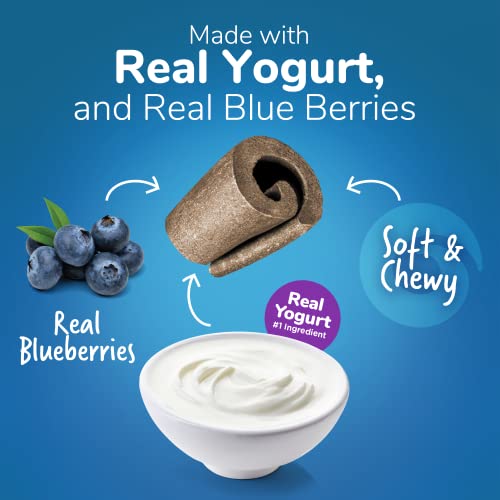 Fruitables Real Yogurt Treats – Roll-Up Dog Treats – Blueberry Flavor – Natural Ingredients – 12 Ounces #TOP2