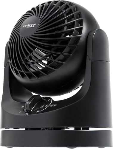 IRIS USA WOOZOO Desk Fan, Oscillating Air Circulator, 3...