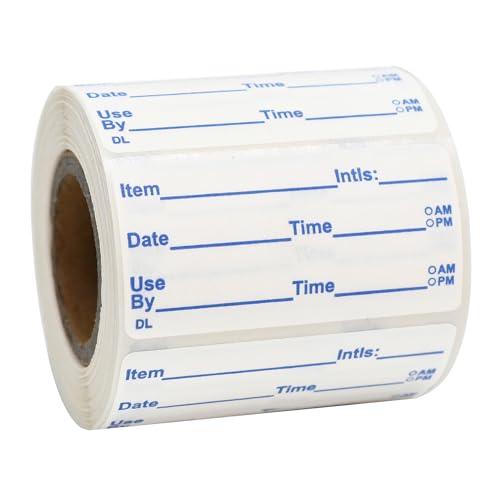 L LIKED Dissolvable Labels, 2x1 Inch, 300 Stickers, Use by Food Rotation Labels for Storage and Container
