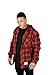 YoungLA Men’s Long Sleeve Hooded Flannel Shirt | Classic Button Up Hoodie Style | 431 Red XL
