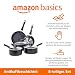 Amazon Basics Keramik Antihaft-Kochgeschirr 8-teiliges Set Töpfe und Pfannen schwarz