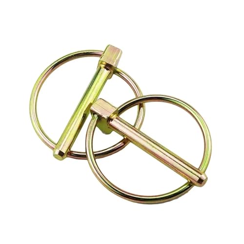 MTADSBKFP Perni di bloccaggio dell'estremità del giogo, Perno a Scatto con Anello, Confezione da 16, Dorato M4,5