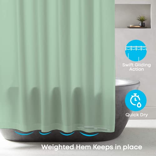 Blue Canyon Plain Shower Curtains, Mint Green, W 70.9" x L 70.9" (1 Panels) - Image 3
