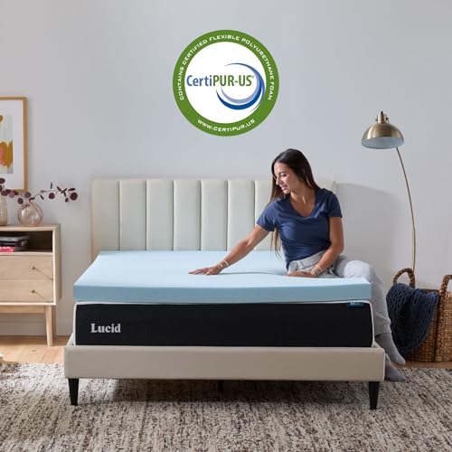 Lucid 3-Inch Queen Mattress Topper thumbnail 4
