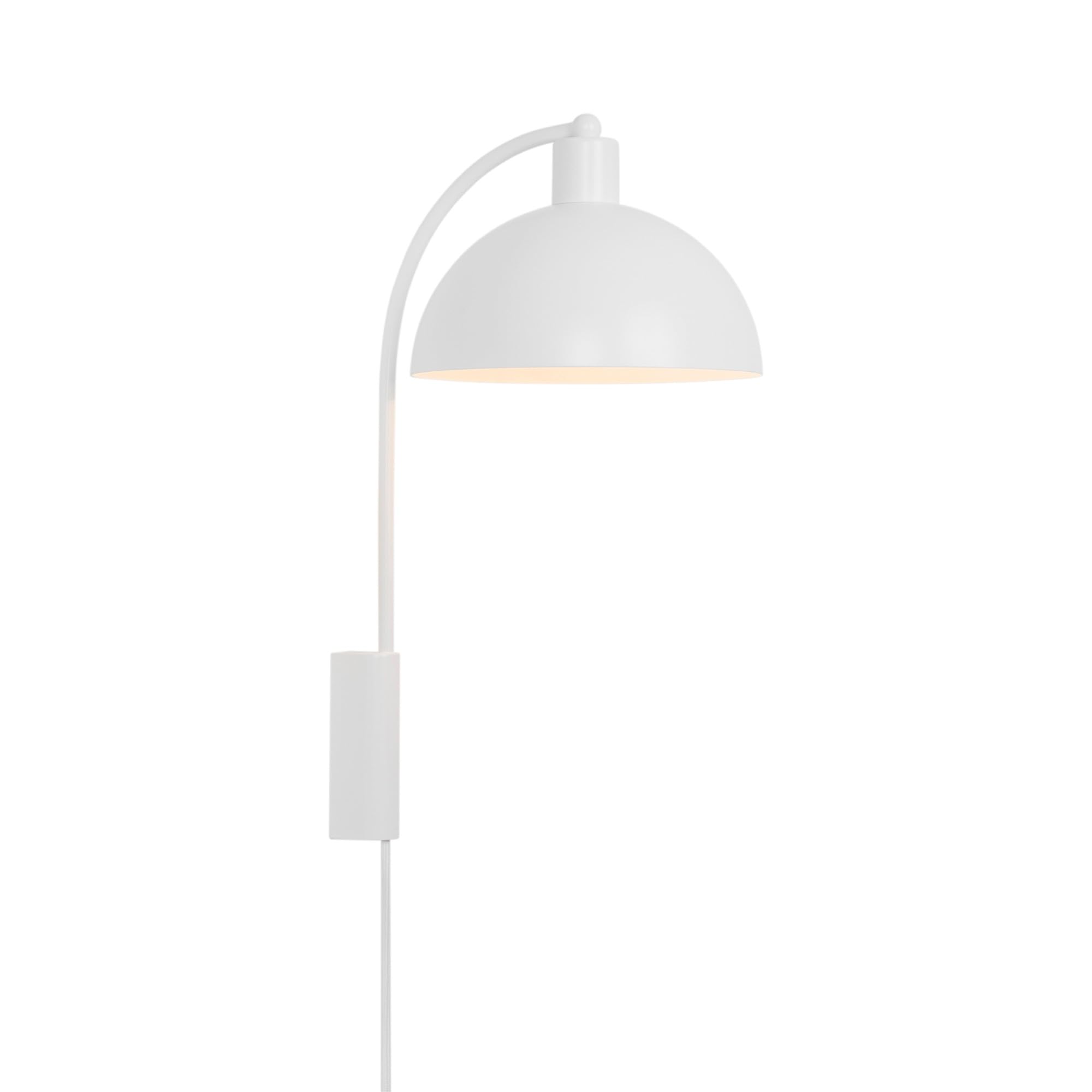 Nordlux White Ellen Wall Light Metal E14 Switch Plug In/Mains