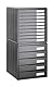 Rotho Timeless Schubladenbox / Bürobox mit 10 Schüben, Kunststoff (PS) BPA-frei, anthrazit, (34.5 x 29.0 x 32.0 cm)