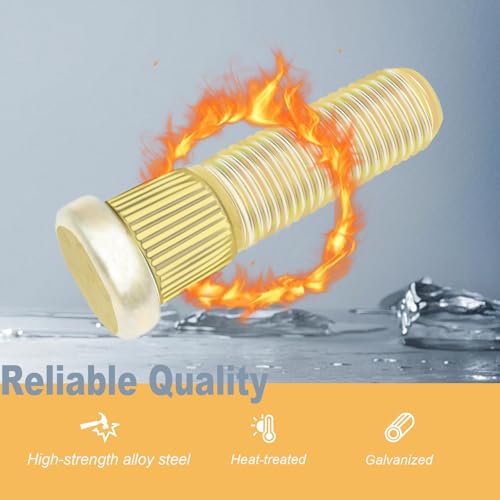 Image of 4PCS Wheel Bolts Lug Studs Lug Bolts Compatible with Club Car DS Golf Cart Gas Electric 1982-up Replace# 101922201, 102353401, 416-061, 1034779-01, 1011304