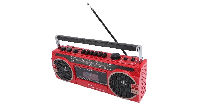 Portable Retro Cassette Tape Player with AM/FM/SW Radio, BT