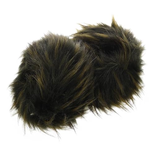 minkissy 1 Pair Faux Fur Wrist Warmers for Women Stylish Arm Warmers Plush for Everyday Wear Parties Dates Versatile Fashion Accessory to Keep Wrists Warm