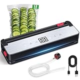 QUWRI Portable Vacuum Sealer for Food Storage: 75kPa Suction Vacuum Sealer Machine - 4000mAh Rechargeable Battery for Home Kitchens Apartments RVs & Travel - Dry & Moist Food Modes, Built-in Cutter
