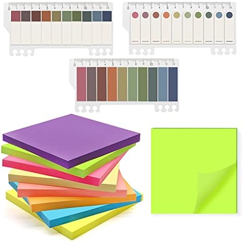 SIJDIEE Sticky Notes 4x4 Inches, 8 Pack Bright Color Self Sticky Pads with 600 Pieces Colored Writable Page Markers Sticky Index Tabs for Home, School, Office, Meeting Cover