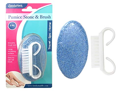 Pumice Stone & Brush 2 pcs 3.5 inches L & 2.75 inches L, Case of 144