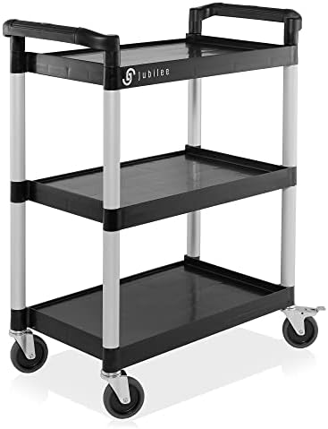 Jubilee 3-Tier Utility Service Cart with Wheels, 31.5" x 37.5"