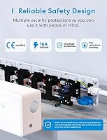 Meross Smart Steckdosenleiste Wandmontage für HomeKit WLAN Mehrfachsteckdose Überspannungsschutz mit 4 AC-Ausgänge und 4 USB, kompatibel mit Alexa, Google Assistant, 2,4Ghz zur Büro, Wohnung – Ansicht 6
