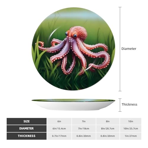 Platos decorativos de pulpo de 8 pulgadas para decorar espacios vacíos 3