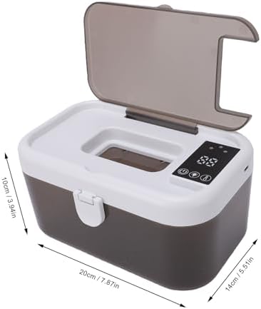 Fockety Baby Wipe Warmer, Portable Top Heating Wet Wipes Warmer and Dispenser with Night Light, Holds 80 Wipes 3 Temperature Settings for Diaper Changes Home Travel Use — view 6