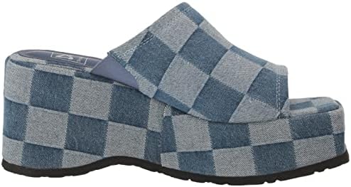 Dirty Laundry Women's TRIGHTON Slide Sandal, Denim, 6.5 | Image 5