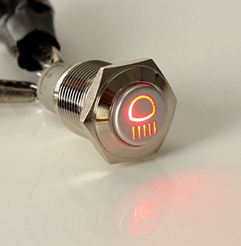 EsportsMJJ 12V 16Mm Self Lock Pulsante