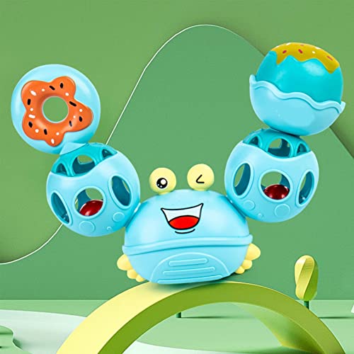Brinquedo chocalho agitador,Dentição Brinquedos Forma de Caranguejo | Bola macia mordedor fácil de s