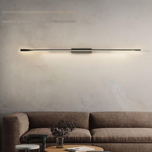 Apliques pared largo LED interior 3000K-6500K iluminación regulable con mando