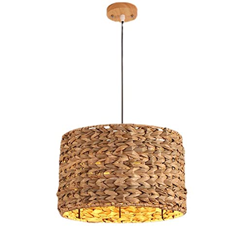 Lampe suspendue industrielle pastorale tressée main en fibres nobles