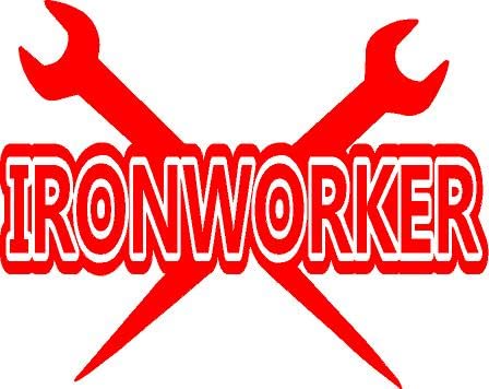 6.5 x 5 Iron Worker Ironworker Mechanic Heavy Equipment Vinyl Die Cut Decal Bumper Sticker, Windows, Cars, Trucks, laptops, etc