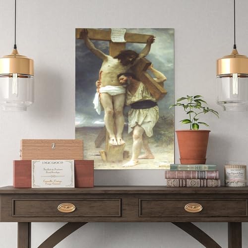 Poster Compassion William Adolphe Bouguereau : impression toile chambre 30x45cm - 5