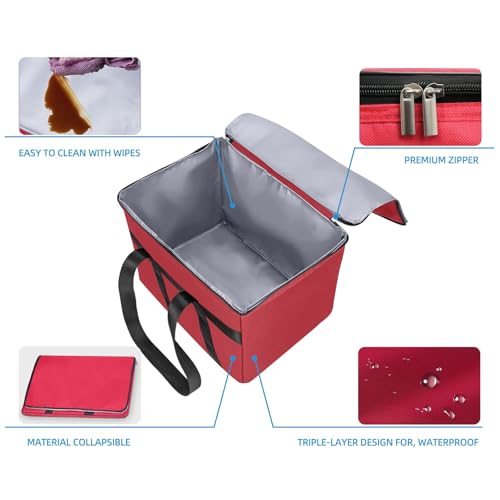 Bolsa nevera aislante de gran capacidad para el supermercado y excursiones 4