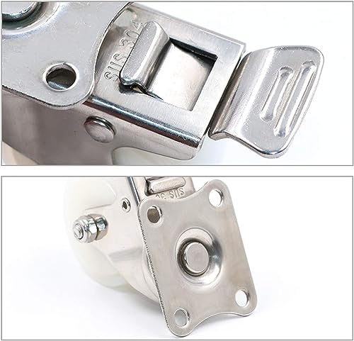 Roulettes pivotantes à 360° pour petits meubles robustes avec plaque de montage 40mm - 4