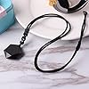 Hexagram Obsidian Pendant Necklace - Black Healing Crystal Amulet Star Stone for Women, Men & Teens #3