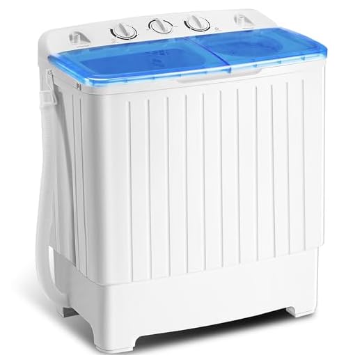 Spurgehom Mini Twin Tub Portable Washing Machine, 20 lbs Large Capacity Washer and Dryer Combo for RV Camping, Apartment, Dormitory, Home, Washing Machine for Students & Tenants，Blue