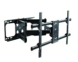 Elite Mount - Heavy Duty Dual Arm Articulating TV Wall Mount Bracket for Samsung UN65NU9000 with Red