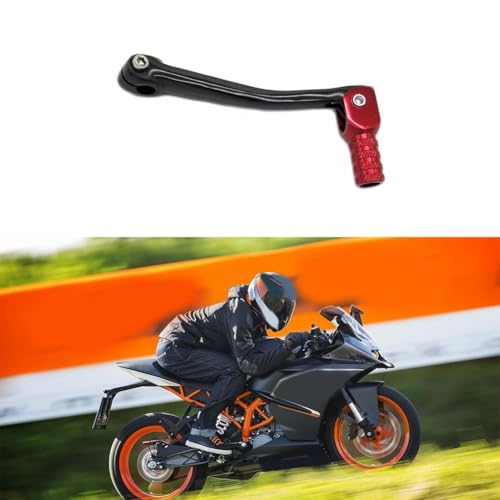 Leva del cambio sospesa con punta zigrinata per moto fuoristrada, adatta per TGR 250 J1, J2 e Cheetah T4 (testa rossa nera)