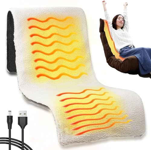座椅子力バー 電気座布団 電熱座椅子力バー USB/ACコン給電可能 4WAY使える 日本製発熱線 両面発熱 腰が痛くならない ヒータークッション 座布団 一体型 洗える ふわふわ 冬用 オフィス 自宅 キャンプ アウトドア 寒さ対策