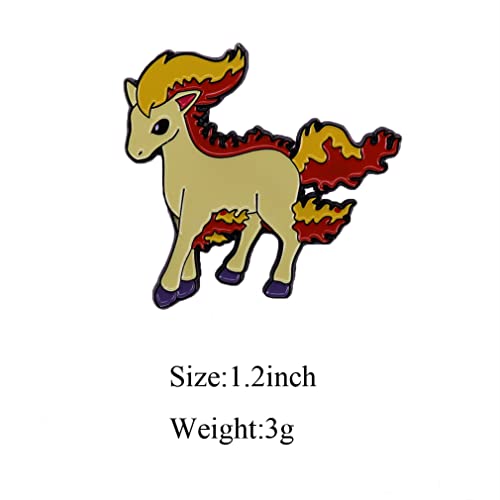Small Fire Horse Brooch Anime Character Fire Horse Shape Badge Cartoon Animal Pattern Drip Oil Hard Enamel Pin Anime Fans Jewelry Gifts For Hats Jackets Shirts Canvas Bags #TOP1